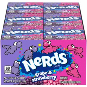 Nerds ナーズ キャンディー [グレープ＆ストロベリー]  24箱入り