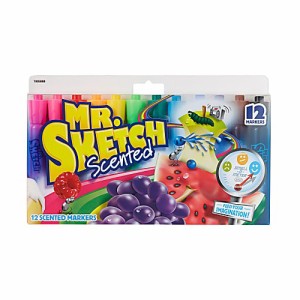 Mr. Sketch ミスタースケッチ 香り付き 水性マーカーペン 12色入り Scented Water Based Markers Assorted Colors 12color