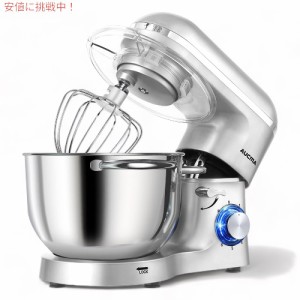 Aucma スタンドミキサー 6.5クォート チルトヘッド 660W 6段階スピード キッチン家電 ミキサー Stand Mixer,6.5-QT