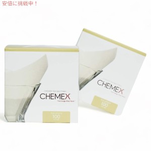 Chemex（ケメックス） ボンデッドフィルター プレフォールド [スクエア] 200枚（100枚入り x 2箱） コーヒーフィルター Bonded Filter - 