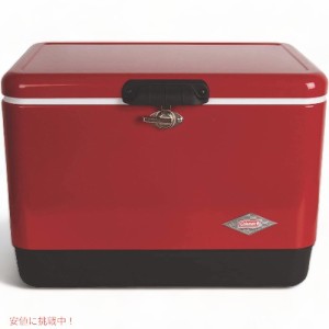 Coleman 54 Quart Steel Belted Cooler Red / コールマン スチールベルト クーラーボックス 54 Quart 85缶収納 大容量 保冷ボックス レッ