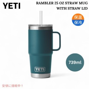 YETI  イエティ ランブラー 25オンス ストローマグ ストロー蓋付き アガベティール Rambler 25 oz Straw Mug With Straw Lid AGAVE TEAL