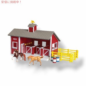 Breyer ブレイヤーStablemates レッド Stable セット 2 頭の馬付き - 59197