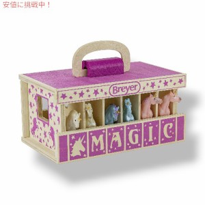 Breyer ブレイヤーホース ユニコーン マジック 木製安定プレイセット ユニコーンUnicorn Magic Wooden Stable Playset 6体付き