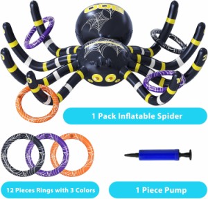 ハロウィンインフレータブルスパイダーリングトスゲーム子供用屋外屋内パーティー記念品用品