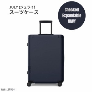 ジュライ スーツケース チェックド エクスパンダブル ネイビー 9.9ポンド / 90リットル July Luggage Checked Expandable Navy 9.9lbs/90