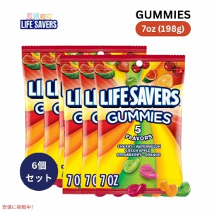 【6個セット】Life Savers ライフセイバーズ グミ 5フレーバー グミキャンディ 198g Gummies 5 Flavors 7oz