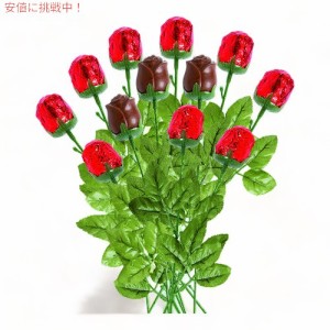 12本の薔薇チョコ キャンディフラワー ミルクチョコレート バラの花束 12 Pieces Milk Chocolate Roses Bouquet