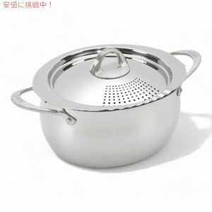 ビアレッティ パスタポット 6QT ステンレススチール 7265 Bialetti Oval Stainless Steel 6 Quart Multi-Pot