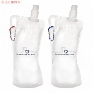 サバイバーフィルター クリア折りたたみウォーターボトル キャンティーン Survivor Filter Clear Collapsible Water Bottle Canteens