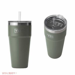 ＜限定カラー＞YETI Rambler 26oz Stackable With Straw Cup Camp Green / イエティ ランブラー 769ml カップ ストロー付 