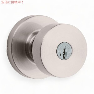 クイックセット Kwikset ピスモ ラウンド [サテンニッケル] エクステリア エントリー ドアノブ ?97402-893 Pismo Entry Door Knob with L