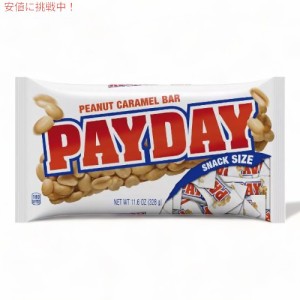 Payday ペイデイ ピーナッツキャラメルバー スナックサイズ 328g Peanut Caramel Snack Size Candy Bars 11.6oz