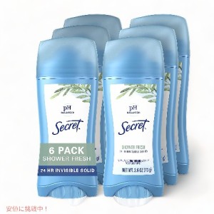 6個セット Secret Shower Fresh Invisible Solid  & Deodorant 2.6oz / シークレット インビジブルソリッド デオドラント シャワーフレッ