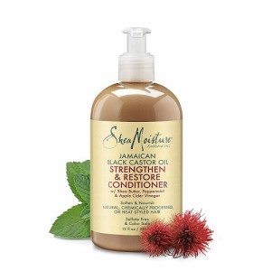 Shea Moisture シア ジャマイカ ストレングス＆リストール  (ジャマイカ ブラック シアバター コンディショナー 11oz)【流すタイプ ポン