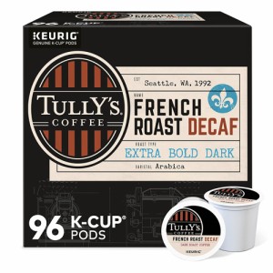 キューリグ Kカップ タリーズコーヒーフレンチロースト デカフェ 96個　KEURIG  Tully’s French Roast Decaf K-cups, 96-Count