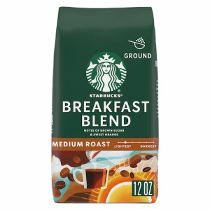 Starbucks スターバックス [ブレックファーストブレンド] ミディアムロースト グラウンドコーヒー 挽き豆 コーヒー豆 340g(12oz)