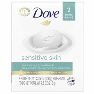 Dove Beauty Sensitive Skin Moisturizing Unscented Beauty Bar Soap / ダヴ 敏感肌に優しい 石鹸 無香料 2個入り 乾燥肌 敏感肌 バーソ