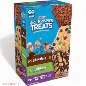 Kellogg’s Rice Krispies Treats, Variety Pack, 60 ct / ケロッグ ライスクリスピー トリーツ バラエティパック 3フレーバー 60個入り