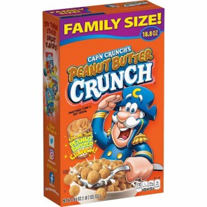 Cap’n Crunch Peanut Butter Crunch Family Size Cereal - 18.8oz / キャプテンクランチ シリアル ピーナッツバタークランチ ファミリー