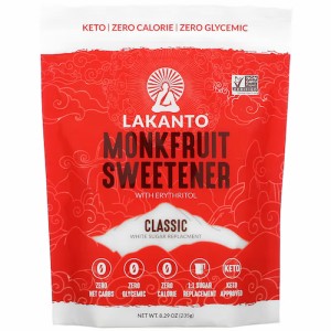 Lakanto ラカント モンクフルーツ 甘味料 エリトリトール配合 クラシック 235g（8.29oz） カロリーゼロ ラカンカ / Monkfruit Sweetener 