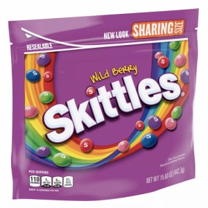 Skittlesスキトルズ  Wild Berry Sharing Size フルーツキャンディー ワイルドベリー シェアリングサイズ 442.3g（15.6oz）