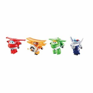 Super Wings 2インチ Transform-A-Robots 4パック ジェット、ポール、ミラ、グランドアルバート