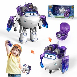 Super Wings Toys ハイテクアストラ 5インチ トランスフォーマー  ジェット機からロボットアクションフィギュアに変身