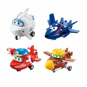 Super Wings Transform-a-Bot 4個パック フリップ、トッド、エージェントチェイス、アストラ 飛ミニアクションフィギュア