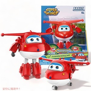 Super Wings Toys ジェット 5インチ 飛行機からロボットに変身 リアルモバイルホイール