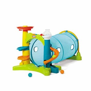 Little Tikes Learn & Play 2-in-1 アクティビティ トンネル ボール ドロップ ゲーム 折りたたみ式で簡単に収納