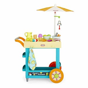 Little Tikes 2イン1 レモネードとアイスクリームスタンド 25個のアクセサリーと黒板付き 2歳以上の子供向け