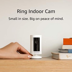 Ring Indoor Cam、コンパクトなプラグイン HD セキュリティ カメラ、双方向トーク、Alexa と連携 - ホワイト