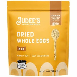 Judee’s 乾燥全卵パウダー - 3 ポンド - ベーキング用品 - おいしい 100% グルテンフリー - 朝食やキャンプの食事に最適