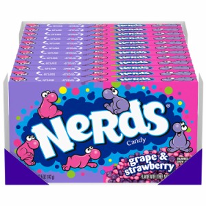 NERDS グレープ & ストロベリー キャンディー、5 オンス シアター ボックス、12個セット