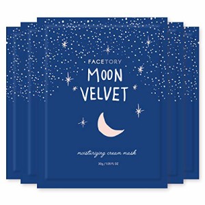 FACETORY Moon Velvet  ホホバ オイル シート マスク  (5 パック)