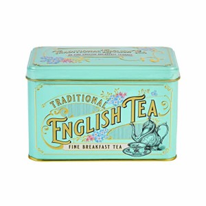 New English Teas ヴィンテージ ビクトリアン ティー缶 40イングリッシュ ブレックファースト ティーバッグ (ミント グリーン)