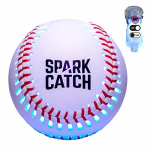 SPARK CATCH ライトアップ野球、暗闇で光る野球  野球ファンへの完璧な野球ギフト、公式野球サイズ　Ice Blue