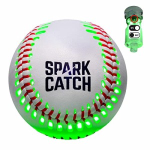 SPARK CATCH ライトアップ野球、暗闇で光る野球  野球ファンへの完璧な野球ギフト、公式野球サイズ　Green