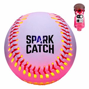 SPARK CATCH ライトアップ野球、暗闇で光る野球  野球ファンへの完璧な野球ギフト、公式野球サイズ　Red