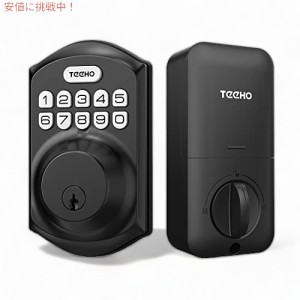 TEEHO TE001 キーレス エントリー ドア ロック キーパッド付き 鍵2本付きフロントドアロック取り付け簡単 - マットブラック