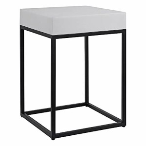 Uttermost Gambia 14 　W Aged Black Accent Table w / Marble Top