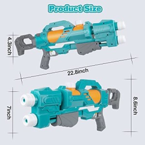 子供と大人のためのBIEZIAYA水鉄砲スーパーウォーターブラスターソーカー噴出銃22.8インチ大容量600CC