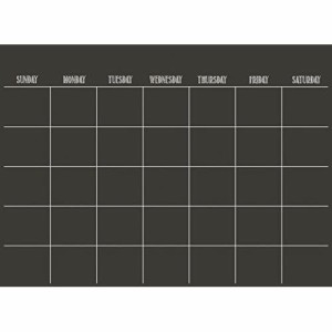 WallPops WPE0981マットマンスリーカレンダー、ブラック