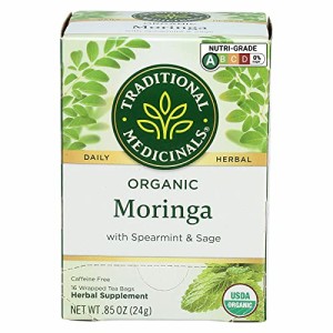 Traditional Medicinals Organic Tea Moringa with Spearmint and Sage|トラディショナルメディシナル モリンガ 16包 24g 