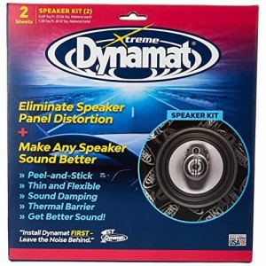 Dynamat 10415 10 インチx 10インチ x 0.067 インチ厚手の粘着性消音器 withスピーカーキット-ペア