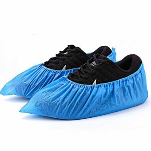 OGUNUOKI靴カバー使い捨てリサイクル可能-100パック（50ペア）15.7インチ衛生的な靴とブーツカバー