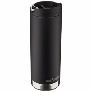 Klean Kanteen TKワイド16オンス（カフェキャップ付き）-ブラック