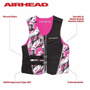 AIRHEAD  Women’s CAMOCOOLKwikドライネオライトフレックスライフジャケット　Lサイズ