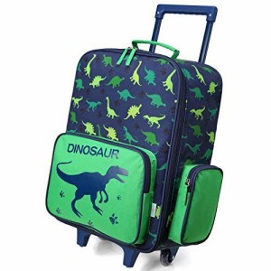 VASCHY　男の子用スーツケース車輪付き　18インチ恐竜